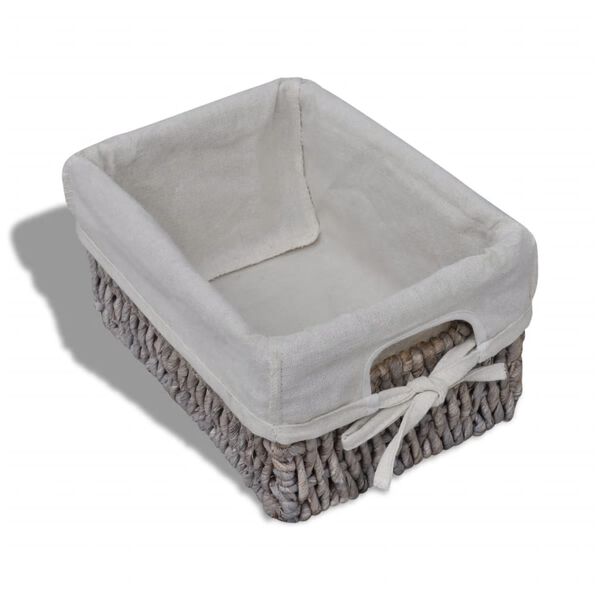 vidaXL plaukts, 3 pīti grozi, brūns koks