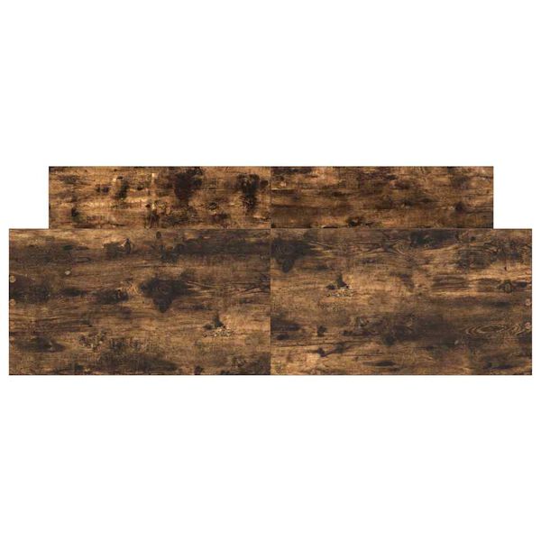 vidaXL gultas rāmis ar galvgali un kājgali, koka krāsa, 135x190 cm