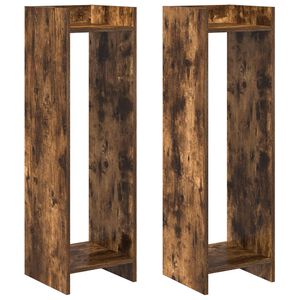 vidaXL Augu statīvs Kūpināts Ozols 30 x 30 x 100 cm Inženierijas koks