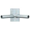 vidaXL Karoga Pole Turētājs Sudraba 11,5 x 7,5 x 0,2 cm Tērauds