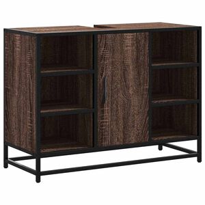 vidaXL izlietnes skapītis, ozola, 80x33x60 cm, inženierijas koks