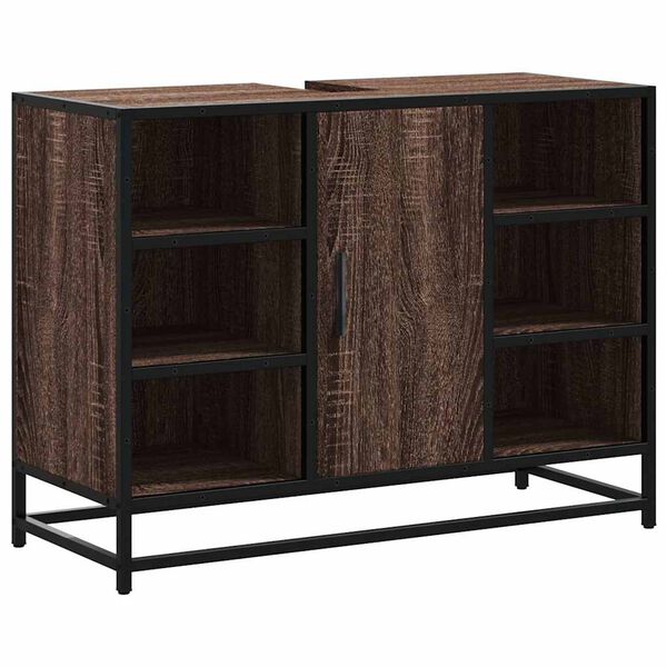 vidaXL izlietnes skapītis, ozola, 80x33x60 cm, inženierijas koks