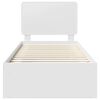 vidaXL Gultas rāmis Balts 90 x 200 cm Ciets priedes koks