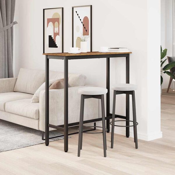 vidaXL galds Vecs koks 100 x 40 x 100,5 cm Inženieru koks un tērauds