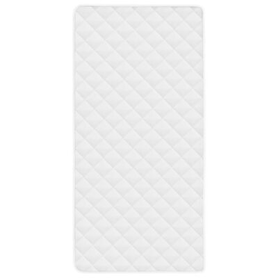 vidaXL stepēts matrača pārvalks, balts, 90x200 cm, smags