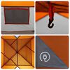 vidaXL ģimenes telts 6 personām, pelēka, oranža, ūdensnecaurlaidīga