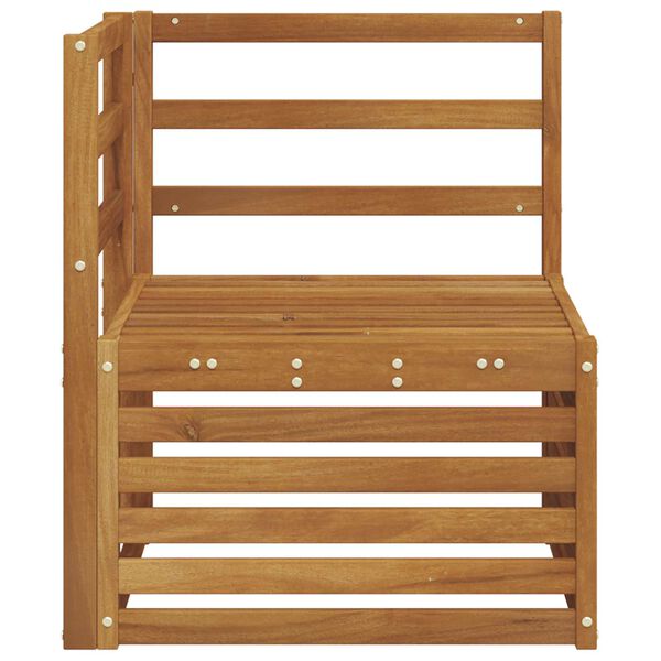 vidaXL Āra Stūra Dīvāns Cietā akācijas koks Dabiska 63 x 63 x 73 cm