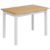 VidaXL Ēdamgalds EKAI Balts 112 x 70 x 76,5 cm Priedes masīvkoks