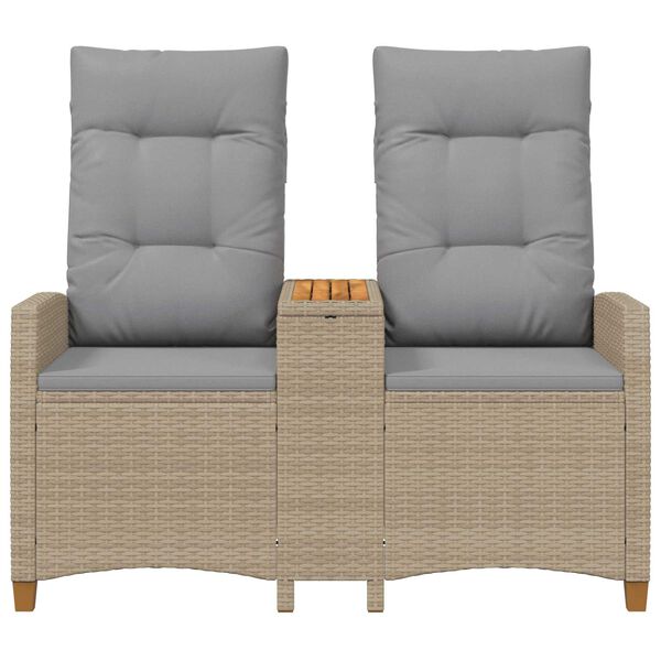 vidaXL Regulējams solis ar galdu Bē&scaron;a un gai&scaron;i pelēka poliratāns