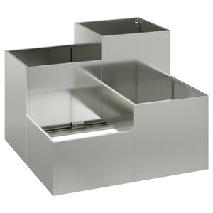 vidaXL Dārza stādītājs Sudraba 100 x 100 x 60 cm Cinkots tērauds