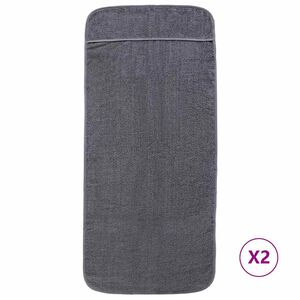 vidaXL pludmales dvieļi, 2 gab., 60x135 cm, audums, 400 g/m2, pelēki
