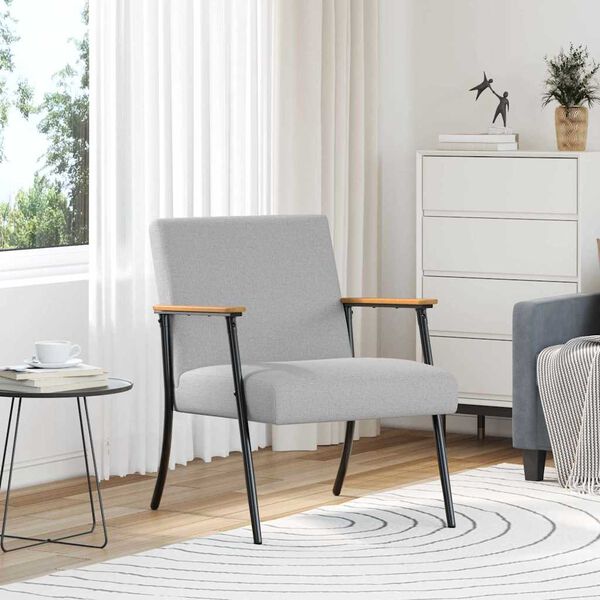 vidaXL atpūtas krēsls Mākoņu pelēka 59 x 75 x 78 cm audums