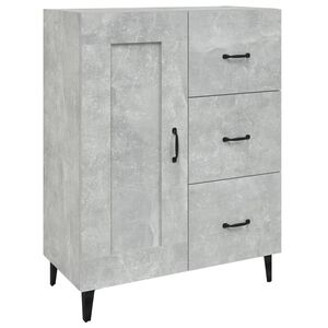 vidaXL kumode, betona pelēka, 69,5x34x90 cm, inženierijas koks