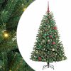 vidaXL Mākslīgā Saliekamā Ziemassvētku Egle Zaļa 150 cm PVC un metāls