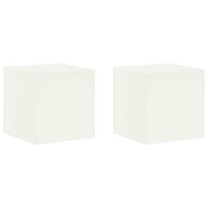 vidaXL Augu statīvs 2 pcs Balts 40 x 40 x 40 cm Tērauds