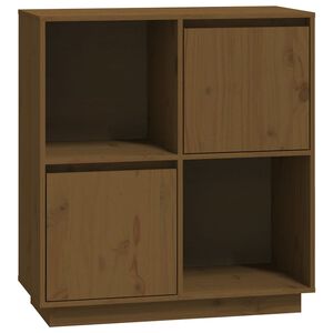 vidaXL kumode, medus brūna, 74x35x80 cm, priedes masīvkoks