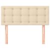 vidaXL gultas galvgalis, 80x5x78/88 cm, krēmkrāsas audums