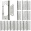 vidaXL Eņģe 16 gab. 125 x 78 x 13 mm Sudraba Tērauds