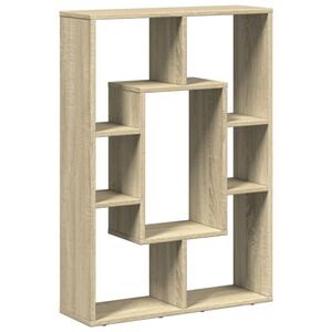 vidaXL grāmatu plaukts, ozola krāsa, 63x20x90 cm, inženierijas koks