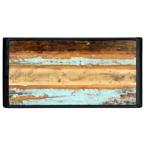 vidaXL virtuves galds, 118x60x76 cm, pārstrādāts masīvkoks