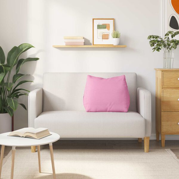 vidaXL Atpakaļ spilvens Rozā 60 x 20 x 50 cm audums