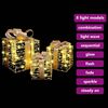 vidaXL Dāvanu kaste su 60 LED 3 pcs Silti balta 20 x 20 x 20 cm PET