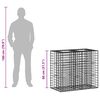 vidaXL Gabions pacelta gulta Sudraba 90 x 50 x 80 cm Cinkots tērauds