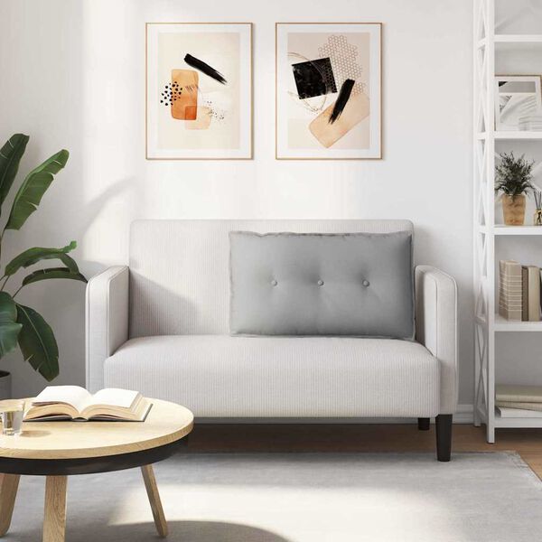 vidaXL Atpakaļ spilvens Mākoņu pelēka 80 x 19 x 50 cm audums