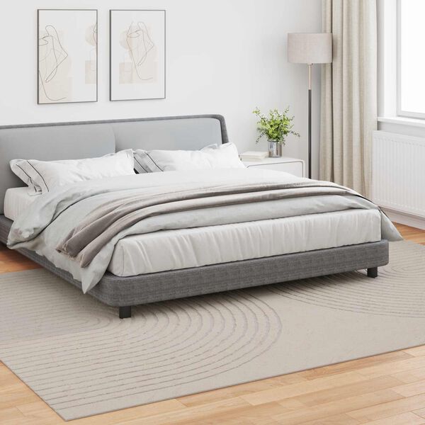 vidaXL Teritorijas paklāji HUARTE Krēmkrāsa 340 x 240 cm Poliesters