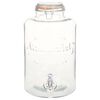 vidaXL ūdens dispensers ar krānu, XXL, caurspīdīgs, 8 L, stikls