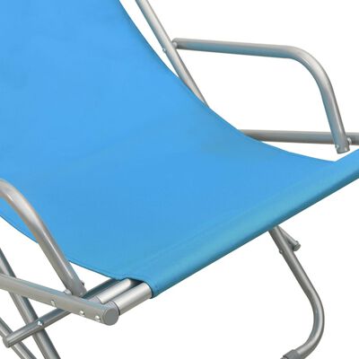 vidaXL atpūtas krēsli, 2 gab., zili, tērauds