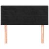 vidaXL gultas galvgalis, 80x5x78/88 cm, melns samts
