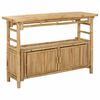 vidaXL Konsoles galds ar plauktu Dabiska 110 x 35 x 75 cm Bambuss