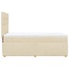 vidaXL atsperu gultas rāmis ar matraci, krēmkrāsas, 100x200 cm, audums