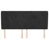 vidaXL galvgalis ar malām, 163x23x118/128 cm, melns samts