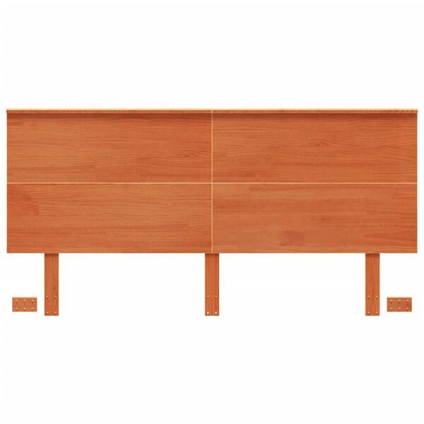 vidaXL galvgalis, vaska brūns, 160 cm, priedes masīvkoks