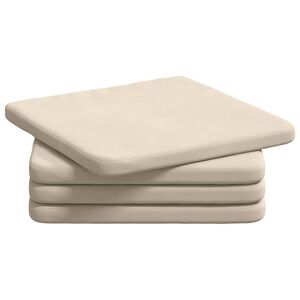 vidaXL Sēdvietas spilventiņi 4 pcs Bē&scaron;a 40 x 40 x 3 cm Mikrofibra