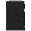 vidaXL Galda ar skapīti ar atvilktni Melns ozolkoks 154,5 x 50 x 75 cm