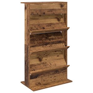 vidaXL Žurnālu statīvs Vecs koks 70 x 41 x 126 cm Inženierijas koks