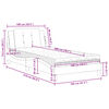 vidaXL gultas rāmis bez matrača, Zadar, kapučīno, 100x200 cm, mākslīgā āda