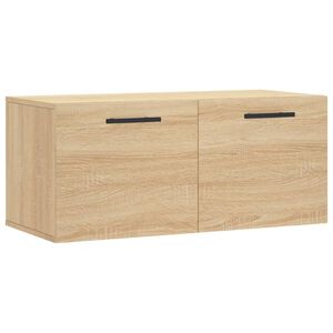 vidaXL sienas skapītis, ozolkoka, 80x36,5x35 cm, inženierijas koks