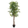 vidaXL mākslīgais citronkoks ar 3 stumbriem, 180 cm, zaļ&scaron;, PP