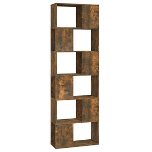 vidaXL grāmatu plaukts, aizslietnis, ozolkoka krāsa, 60x24x186 cm