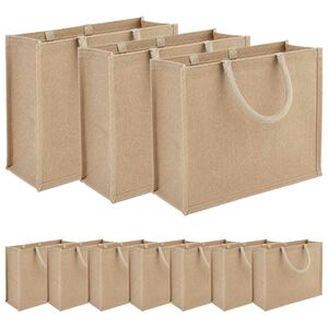 vidaXL Džutas somas 10 Dabiska 42 x 33 x 19 cm 100% Tossa džuta