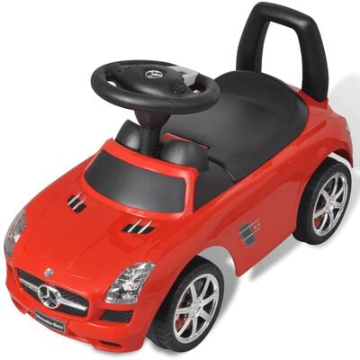 vidaXL bērnu auto, stumjams ar kājām, sarkans