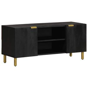 vidaXL TV skapītis, 105x33x46 cm, melns, inženierijas koks