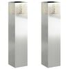 vidaXL Saules LED ceļa gaisma 2 gab. Silti balts 18 x 18 x 80 cm