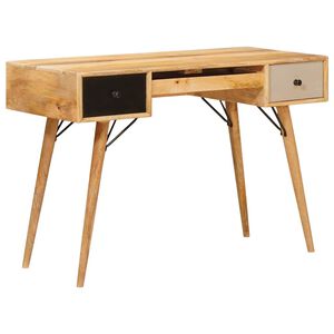 vidaXL Rakstāmgalds Brūna 110 x 55 x 76 cm Cieta mango koksne