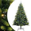 vidaXL Mākslīgais Saliekamais Ziemassvētku Koks 300 LED Zaļa 240 cm