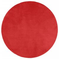 vidaXL paklājs OVIEDO, īsa spalva, sarkans, Ø 80 cm